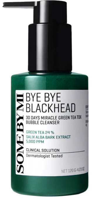 Some By Mi Bye Bye Blackhead 30 Days Miracle Green Tea Tox Bubble Cleanser 120g